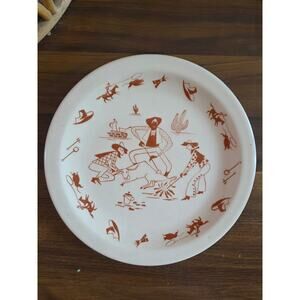 Vintage Homer Laughlin Western Cowboy China Plate